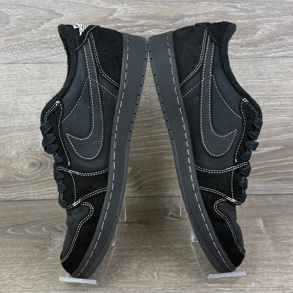 Nike Air Jordan 1 Retro Low OG SP x Travis Scott Men’s 9.5 Black Phantom Sneaker - Picture 9 of 16